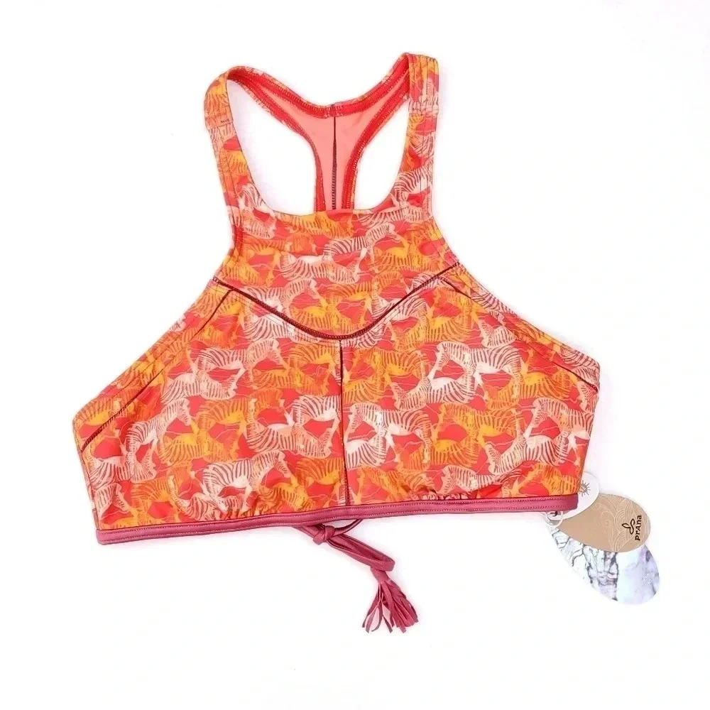 Prana Carmine Pink Safari Azra Bikini Top M